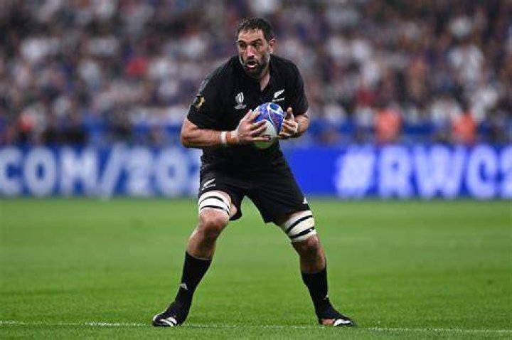 Sam Whitelock - pictured while upright and training with the All Blacks this year.